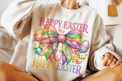 Happy Easter Glitter PNG, Bunny Easter PNG, Easter Egg PNG Product Image 5