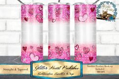 This is a pink and white Ombre glitter heart peekaboo design for 20oz sublimation tumblers. It can also be resized. Featuring pink glitter and peekaboo hearts.