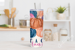 Glitter Just A Girl Who Loves Fall Tumbler Wrap PNG Product Image 2