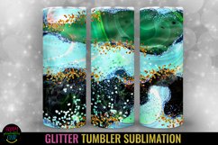 Glitter Leopard Tumbler Sublimation I 20 Oz Tumbler Sublimation PNG