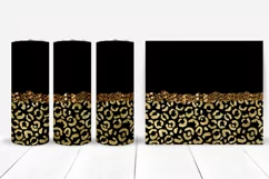 Glitter Leopard Tumbler Sublimation I 20 Oz Tumbler Wrap PNG