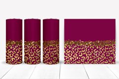 Glitter Leopard Tumbler Sublimation I 20 Oz Tumbler Wrap PNG