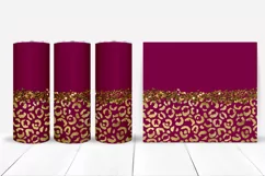 Glitter Leopard Tumbler Sublimation I 20 Oz Tumbler Wrap PNG