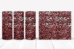 Glitter Leopard Tumbler Sublimation I 20 Oz Tumbler Wrap PNG