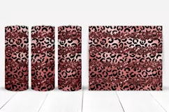 Glitter Leopard Tumbler Sublimation I 20 Oz Tumbler Wrap PNG