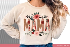 Mama glitter floral png, Mother's Day glitter mama word art Product Image 5