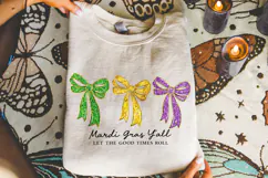 Mardi Gras Y'all PNG, Coquette Bow, Let The Good Times Roll Product Image 3