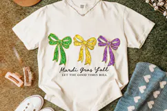 Mardi Gras Y'all PNG, Coquette Bow, Let The Good Times Roll Product Image 5