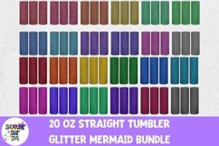 20 OZ Glitter Mermaid Sublimation Tumbler Wrap MEGA Bundle Product Image 1