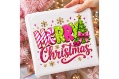 Glitter Merry Christmas Sublimation Png Product Image 1