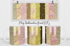 Gold Glitter Mug Wrap | Fall Coffee Mug Sublimation Product Image 1