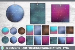 Bundle of six Glitter Ombre car air freshener sublimation designs
