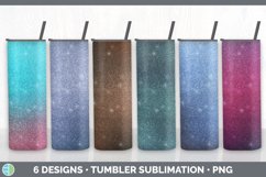 Bundle of six Glitter Ombre sublimation tumbler designs
