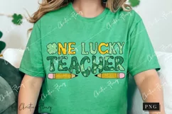 Glitter One Lucky Teacher PNG | St Patrick's PNG Product Image 3