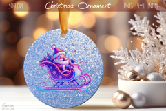Christmas Iridescent Ornament|Neon Round Ornament Product Image 1