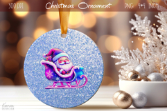 Christmas Iridescent Ornament|Neon Round Ornament Product Image 1