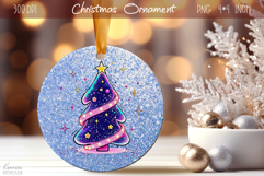 Christmas Iridescent Ornament|Neon Round Ornament Product Image 1