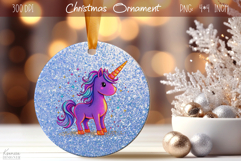 Christmas Iridescent Ornament|Neon Round Ornament Product Image 1