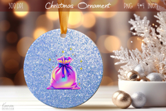 Christmas Iridescent Ornament|Neon Round Ornament Product Image 1
