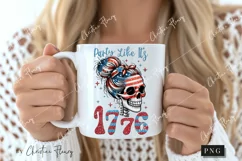 Party like It's 1776 Skeleton Patriotic PNG | 4th Of July Product Image 2