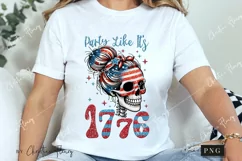 Party like It's 1776 Skeleton Patriotic PNG | 4th Of July Product Image 3