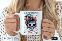 Patriotic & Pretty Skeleton Patriotic PNG | 4th Of July PNG Product Image 2