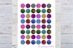 Glitter Digital Collage Sheet, Glitter Round Printable Image Product Image 2