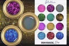 Glitter Digital Collage Sheet, Glitter Round Printable Image Product Image 1