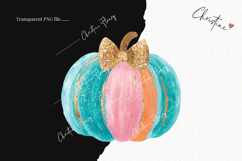Brush Stroke Pumpkin Clipart | Girly Fall PNG Product Image 2