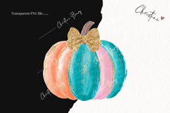 Brush Stroke Pumpkin Clipart | Girly Fall PNG Product Image 2