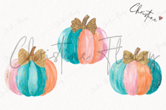 Brush Stroke Pumpkin Clipart | Girly Fall PNG Product Image 3