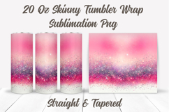 Sparkling Pink Glitter Tumbler Wrap, Glitter Tumbler PNG Product Image 2