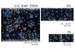 glitter snowfall sublimation design for tumbler and mug
