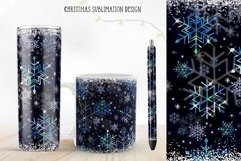 glitter snowfall sublimation design for tumbler and mug and pen