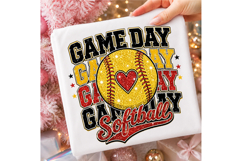 Glitter Softball PNG Product Image 3