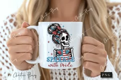Sparkle With Pride Skeleton Patriotic PNG | 4th Of July PNG Product Image 2
