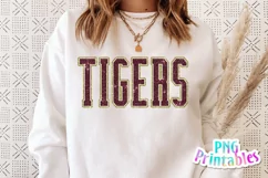 Glitter Tall PNG Alphabet | Maroon White and Gold Alphabet Product Image 3