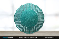 Glitter Teal Wind Spinner Sublimation PNG Design Product Image 1