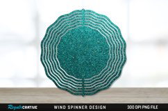 Glitter Teal Wind Spinner Sublimation PNG Design Product Image 1