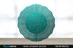 Glitter Teal Wind Spinner Sublimation PNG Design Product Image 1