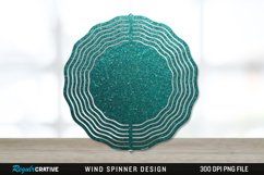 Glitter Teal Wind Spinner Sublimation PNG Design Product Image 1