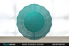Glitter Teal Wind Spinner Sublimation PNG Design Product Image 1