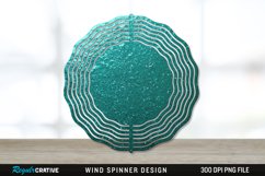 Glitter Teal Wind Spinner Sublimation PNG Design Product Image 1