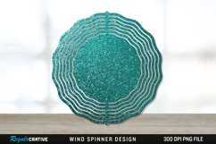 Glitter Teal Wind Spinner Sublimation PNG Design Product Image 1