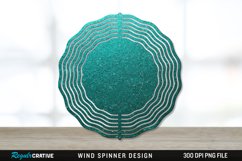 Glitter Teal Wind Spinner Sublimation PNG Design Product Image 1