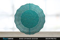 Glitter Teal Wind Spinner Sublimation PNG Design Product Image 1