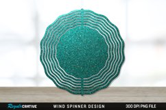 Glitter Teal Wind Spinner Sublimation PNG Design Product Image 1