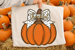 Glitter Thankful Pumpkin PNG,Thanksgiving Sublimation Product Image 2