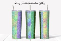 Green Tumbler Design| Glitter Sublimation Tumble Product Image 1
