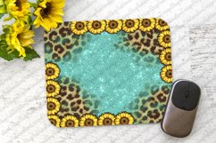 Glitter Leopard Mouse Pad Sublimation - Sunflowers Mouse Pad Product Image 1